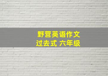 野营英语作文过去式 六年级